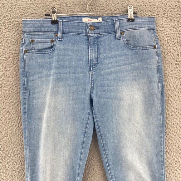 Vineyard Vines Jeans Womens 10 Blue Light Stone Wash Denim Skinny Stretch Casual - Picture 2 of 11